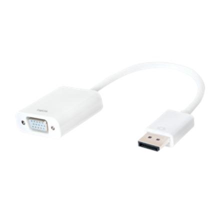 Pilt Logilink | White | DisplayPort | VGA | Logilink CV0059B, Display Port 1.2 to VGA Active Adapter with 15cm cable :