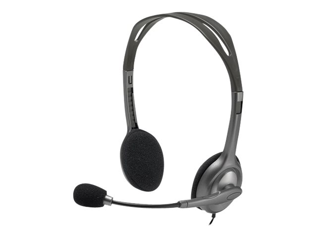 Pilt Logitech | Stereo headset | H111 | On-Ear Built-in microphone | 3.5 mm | Grey