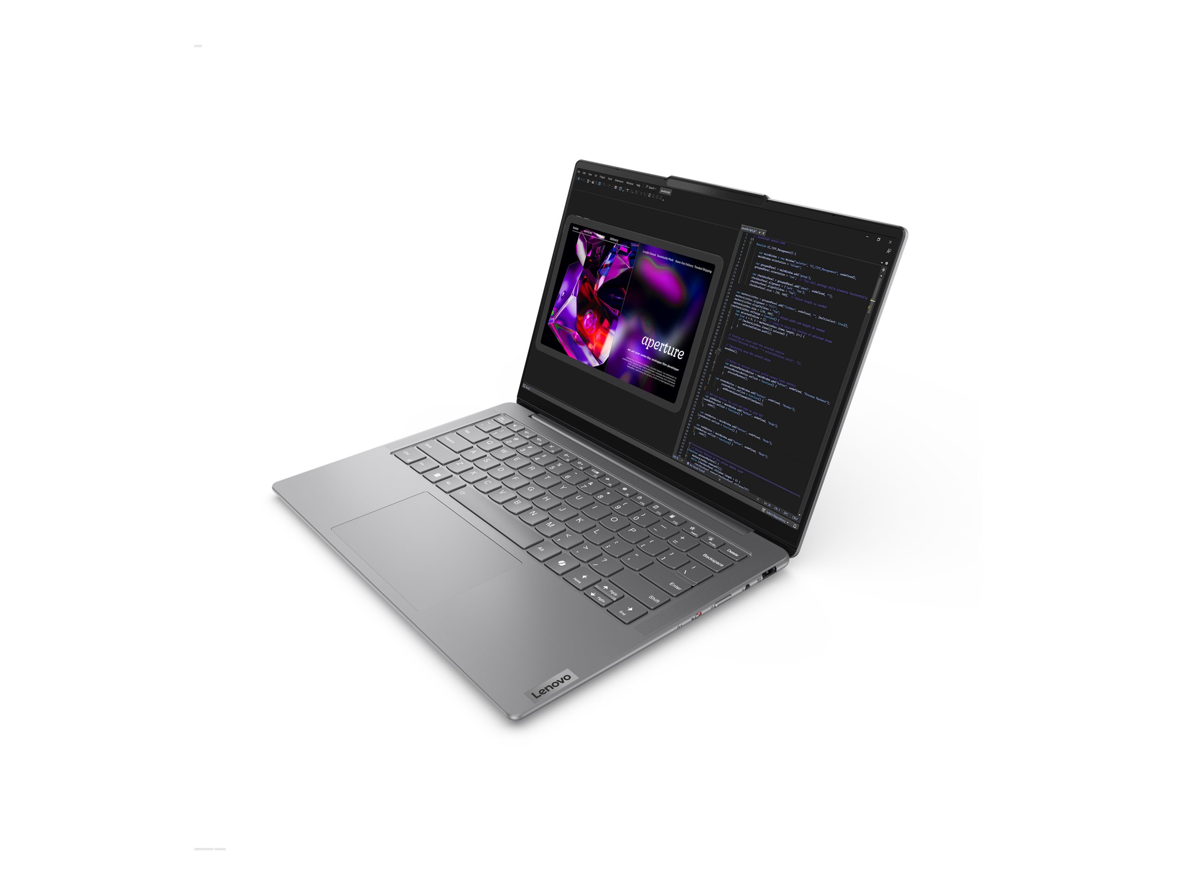 Pilt enovo Yoga Slim 7 14IMH9 14 WUXGA ULT7-155H/32GB/512GB/Intel Arc/WIN11 Home/ENG Backlit kbd/Grey/2Y Warranty | Lenovo Yoga Slim 7 14IMH9 | Luna Grey | 14 " | OLED | WUXGA | 1920 x 1200 pixels | Glossy | Intel Core U7 | 155H | 32 GB | Soldered LPDDR5x | Solid-state drive capacity 512 GB | Intel Arc | Windows 11 Home | 802.11ax | Bluetooth version 5.3 | Keyboard language English | Keyboard backlit |