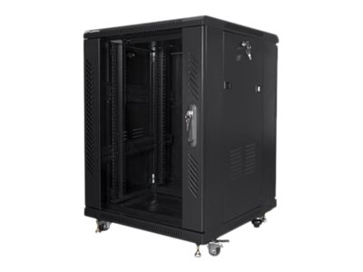 Pilt Lanberg | Rack cabinet 19" free-standing 15U/600x600 (flat pack) | FF01-6615-12B | Black