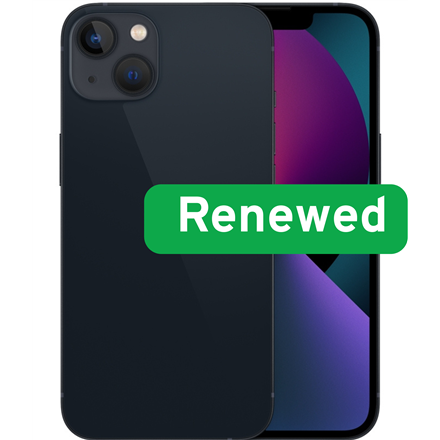 Pilt Apple | RENEW | Grade C | iPhone 13 | Black | 6.1 " | Super Retina XDR OLED | 2532 x 1170 pixels | A15 Bionic | 4 GB | 128 GB | Dual SIM | 5G | 12+12 MP | iOS | 18
