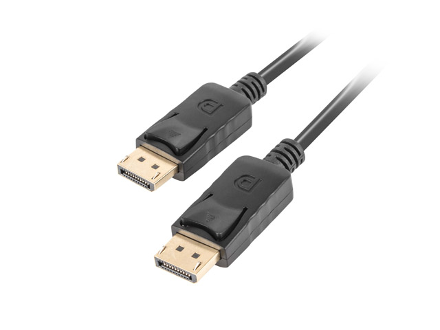 Pilt Lanberg DisplayPort Cable 19 Pin V1.2 4K, 1M | CA-DPDP-10CC-0010-BK | DisplayPort to DisplayPort