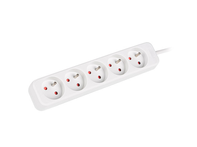 Pilt Lanberg Cable Power Strip, 5X French Outlets Quality-Grade Copper, 1.5 m | PS0-05E-0150-W