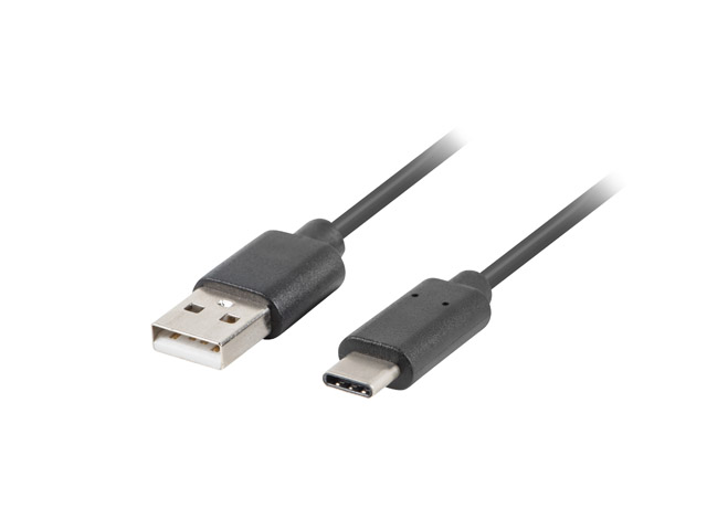 Pilt Lanberg USB Type-C to USB Type-A 2.0 Cable Black QC 3.0, 1 m | CA-USBO-20CU-0010-BK | USB Type-C to USB Type-A
