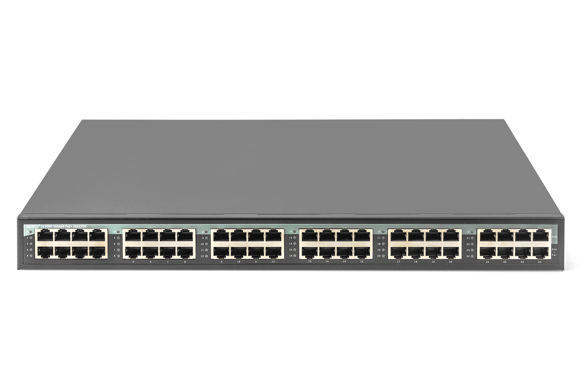 Pilt Digitus | 24 Port 10G Ethernet PoE+ Injector, 802.3at, 370 W | DN-95117