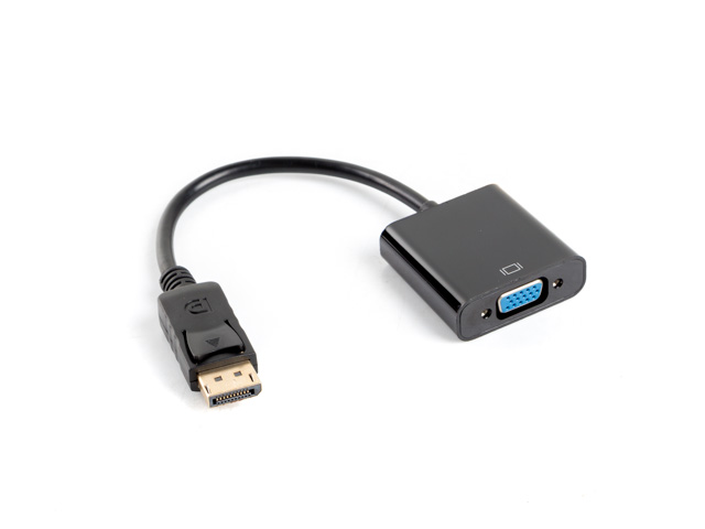 Pilt Lanberg Adapter Cable DisplayPort to VGA, 20 cm | AD-0002-BK