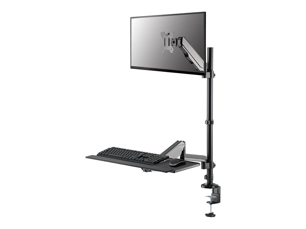 Pilt Neomounts Desk Mount | DS90-325BL1 Sit-stand workstation desk | Adjustable Height, Rotate, Tilt, Swivel | 17-32 " | Maximum weight (capacity) 9 kg | Black