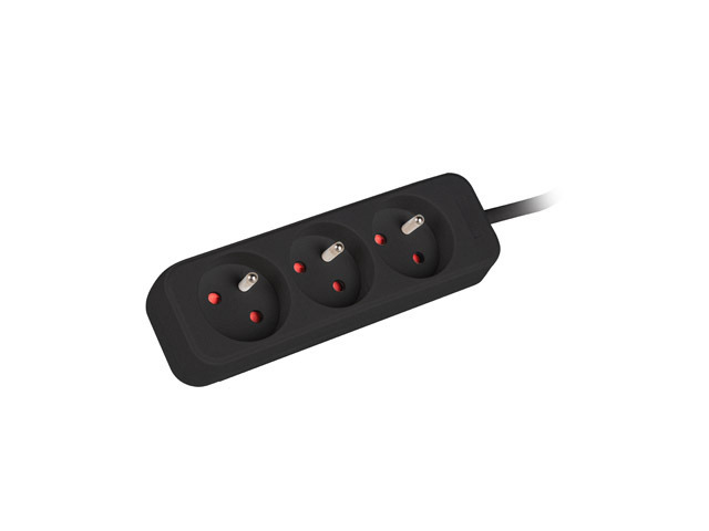 Pilt Lanberg Cable Power Strip, 3X French Outlets Quality-Grade Copper, 3 m | PS0-03E-0300-BK