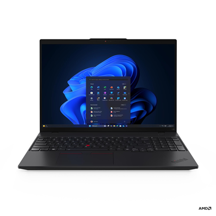 Pilt Lenovo ThinkPad L16 G2 AMD | Black | 16 " | IPS | WUXGA | 1920 x 1200 pixels | Anti-glare | AMD Ryzen 7 PRO | 250 | 32 GB | SO-DIMM DDR5 | Solid-state drive capacity 1000 GB | AMD Radeon 780M Graphics | Windows 11 Pro | 802.11be | Bluetooth version 5.4 | LTE Upgradable | Keyboard language Nordic | Keyboard backlit | Warranty 36 month(s) | Battery warranty 12 month(s)