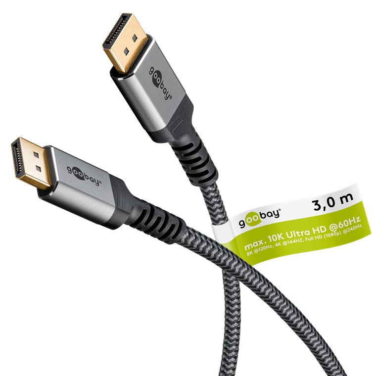 Pilt Goobay DisplayPort Cable 2.0/2.1, 80 Gbit/s | 75686 | DisplayPort to  DisplayPort