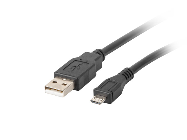 Pilt Lanberg Micro USB to USB Type-A 2.0 Cable, 1 m | CA-USBM-10CC-0010-BK | Micro USB to USB Type-A