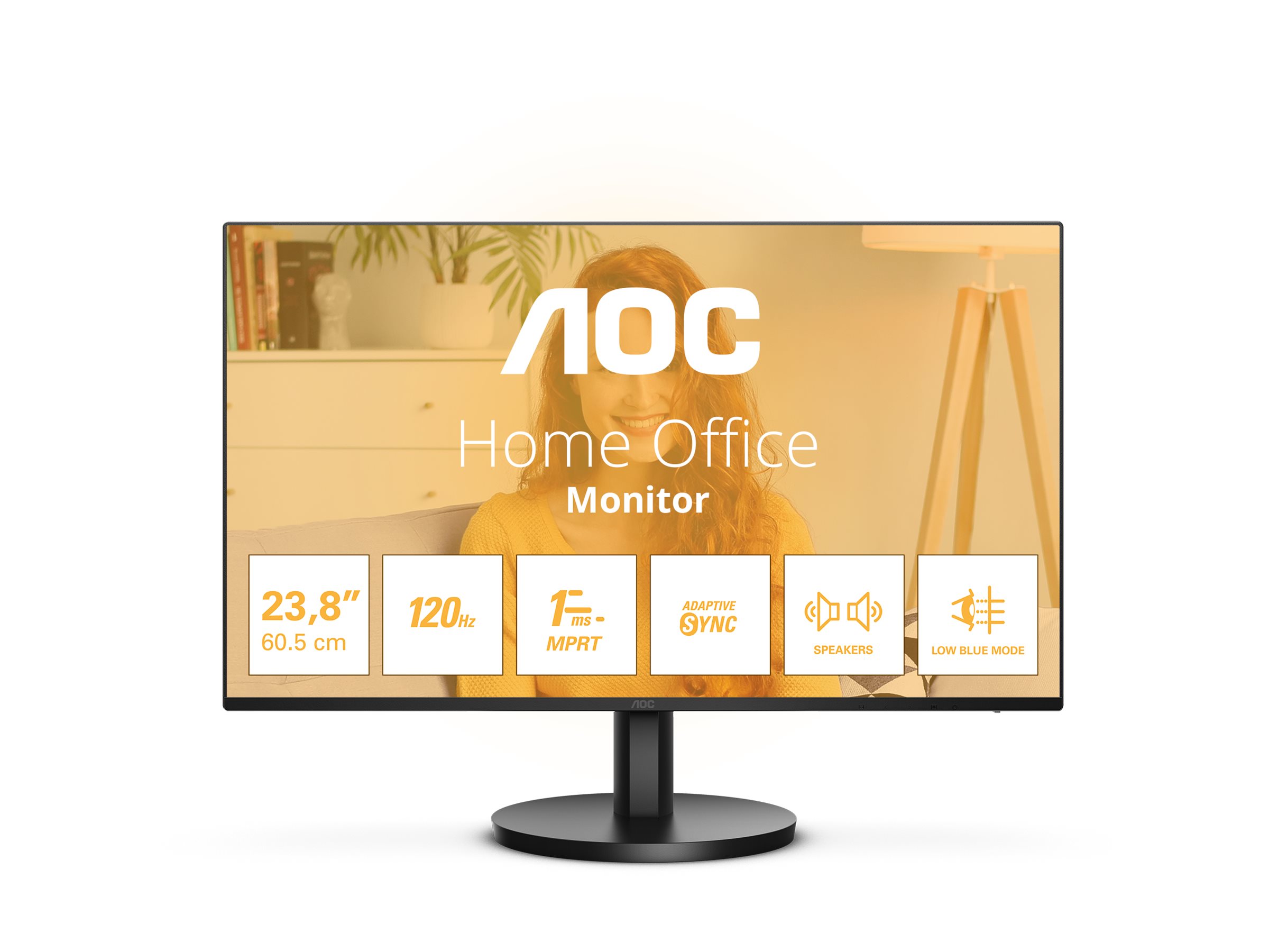 Pilt AOC 24B3QA2 | 24 " | IPS | FHD | 16:9 | 120 Hz | 1 ms | 1920 x 1080 pixels | 300 cd/m² | HDMI ports quantity 1 | Black