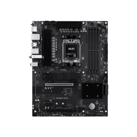 Pilt PRO B850-S WIFI6E | MSI Processor family AMD | Processor socket AM5 | DDR5 | Supported hard disk drive interfaces SATA, M.2