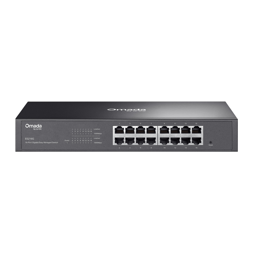 Pilt ES216G | TP-LINK Omada 16-Port Gigabit Easy Managed Switch | Desktop/Rackmountable | Managed | Power supply type 100-240 V, 50/60 Hz