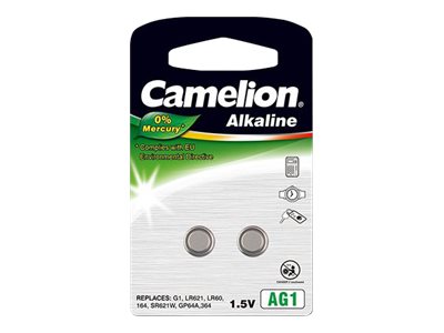 Pilt Camelion | AG1/LR60/LR621/364 | Alkaline Buttoncell | 2 pc(s)