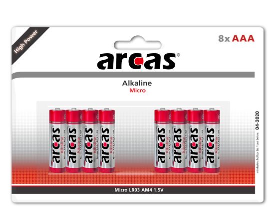 Pilt Arcas | AAA/LR03 | Alkaline | 8 pc(s)