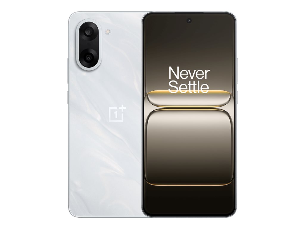 Pilt OnePlus Nord CE5 | Marble Mist | 6.77 " | Fluid AMOLED | 1080 x 2392 pixels | Mediatek | Internal RAM 8 GB | 128 GB | Dual SIM | 4G | Main camera resolution 50+8 MP | Secondary camera resolution 16 MP | Android | 15 | 5200 mAh