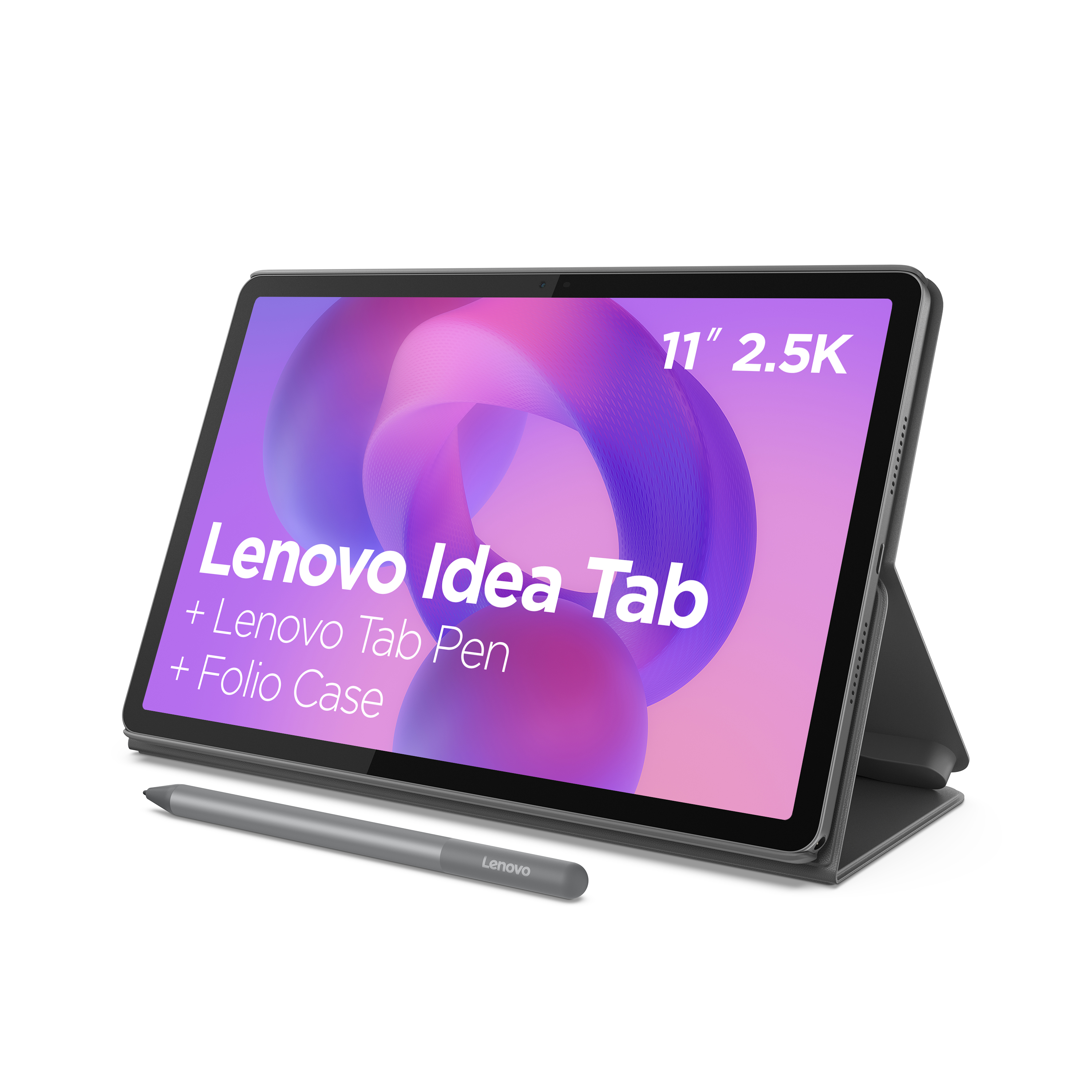 Pilt Lenovo Idea Tab 11 2.5K Mediatek Dimensity 6300/8GB/256GB/Android 15/Grey/2Y Warranty | Lenovo Tab (without power adapter) | Idea Tab | 11 " | Luna Grey | IPS | 2560x1600 pixels | MediaTek | Dimensity 6300 | 8 GB | Soldered LPDDR4x | 256 GB | Wi-Fi | Front camera | 5 MP | Rear camera | 8 MP | Bluetooth | 5.2 | Android | 15 or Later | Warranty 24 month(s) | Folio Case + Lenovo Tab Pen