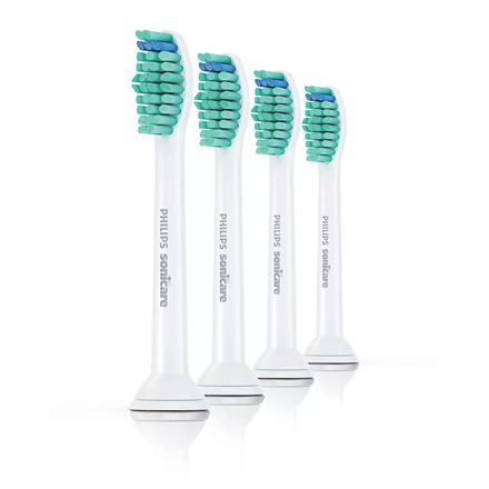 Pilt Philips | Toothbrush Heads | HX6014/07 Standard Sonic | Heads | For adults and children | Number of brush heads included 4 | Sonic technology | White