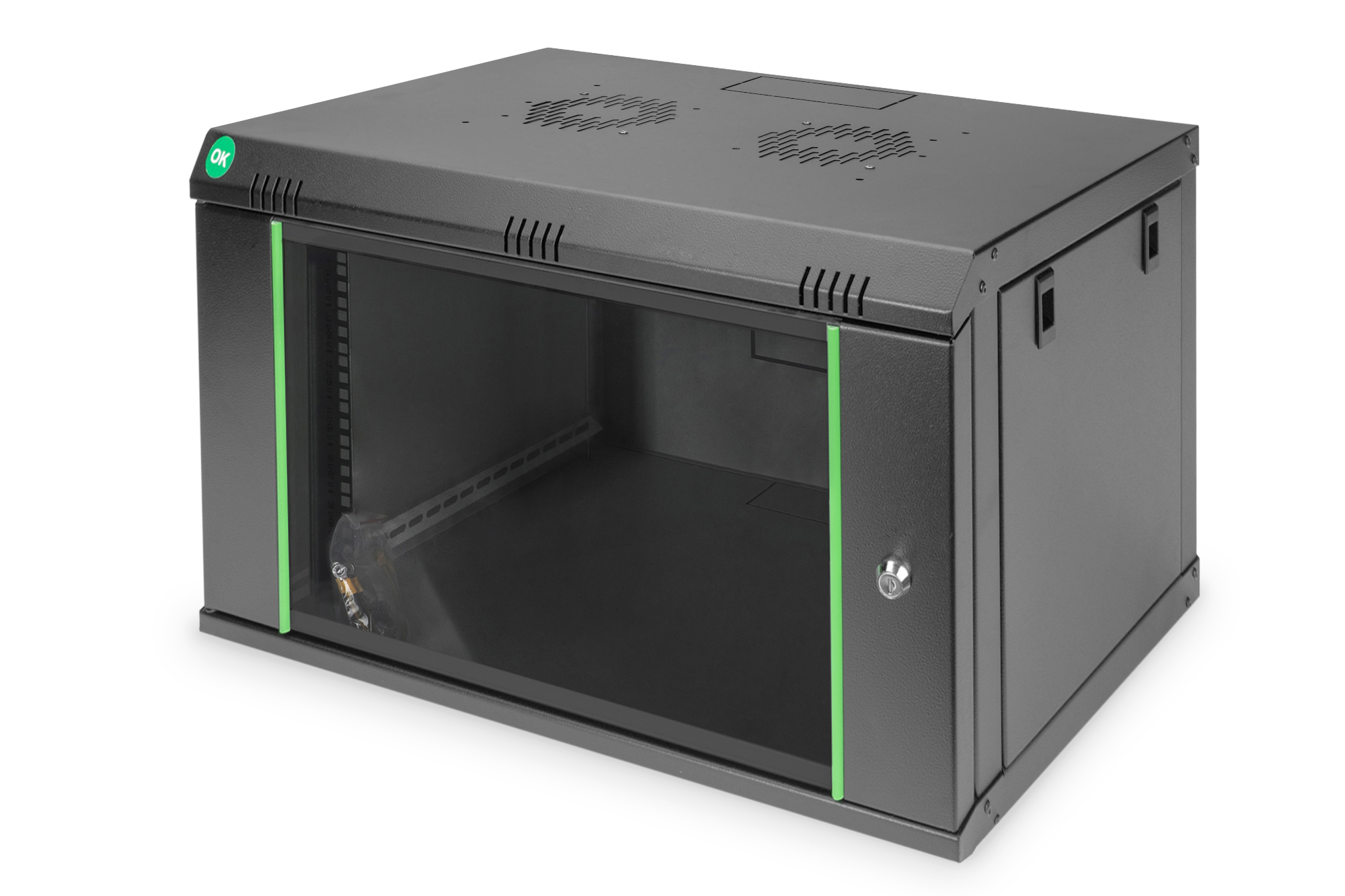 Pilt Digitus Wall Mounting Cabinets Dynamic Basic Series | DN-19 07-U-EC-SW | Black | 38.9 x 60 x 45 cm
