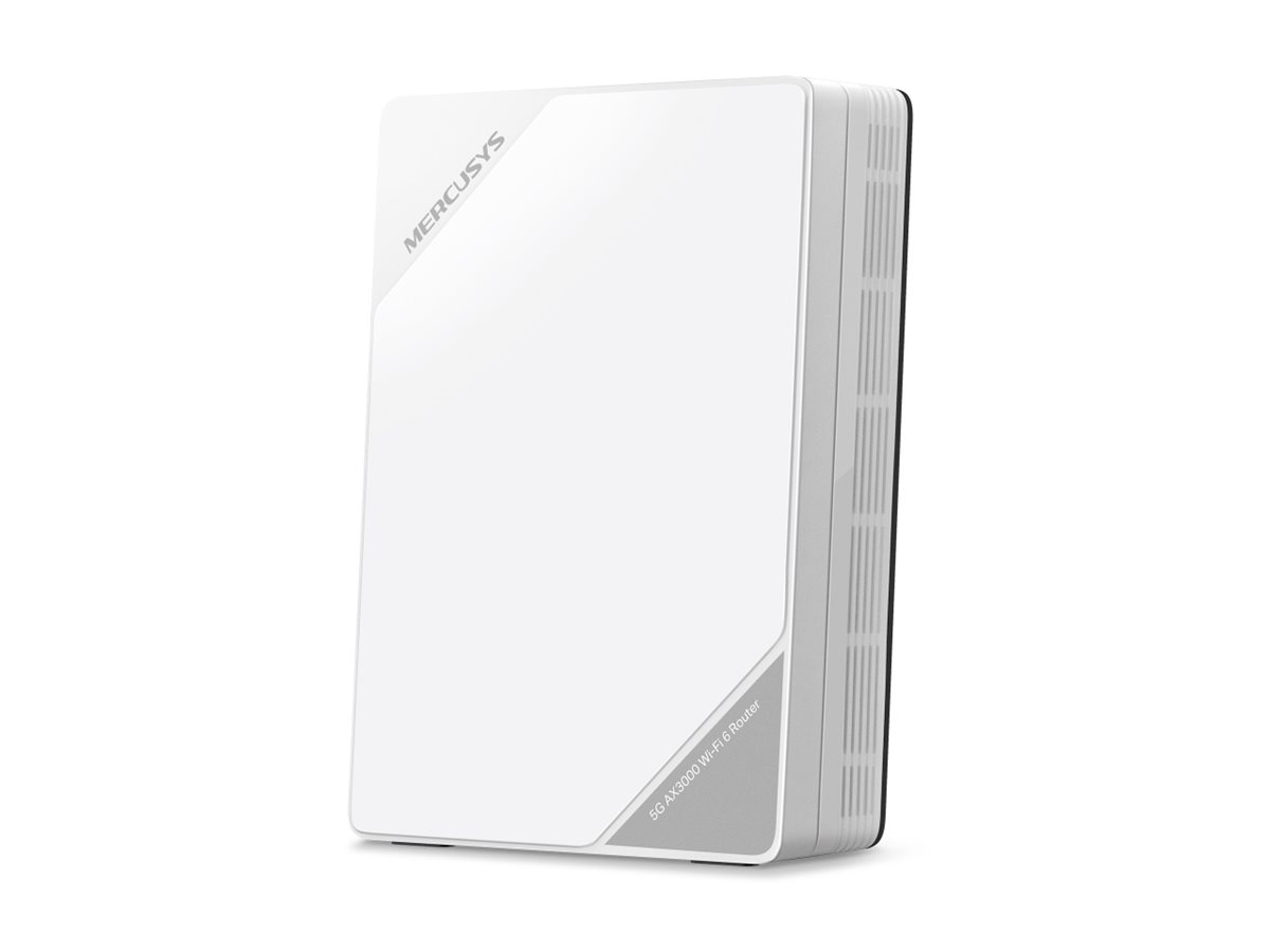 Pilt Mercusys 5G AX3000 Wireless Dual Band Router | MB520-5G | 802.11ax | 574/2402 Mbit/s | Ethernet LAN (RJ-45) ports 1 | Mesh Support No | MU-MiMO No | No mobile broadband | Antenna type Internal
