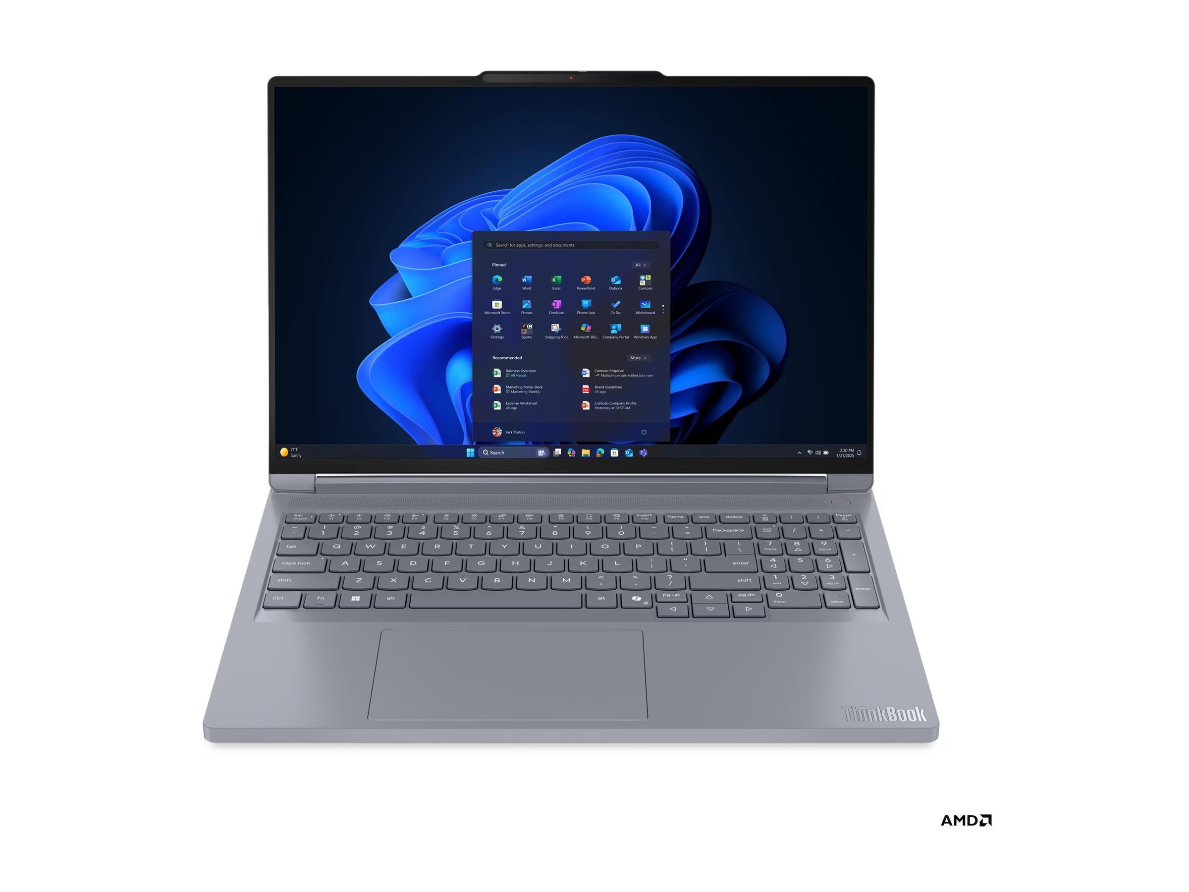 Pilt Lenovo ThinkBook 16p G6 ADR | Luna Grey | 16 " | IPS | WQXGA | 2560 x 1600 pixels | Anti-glare | AMD Ryzen 9 | 8940HX | 32 (2x16GB) GB | SO-DIMM DDR5 | Solid-state drive capacity 1000 GB | NVIDIA GeForce RTX 5060 Graphics | GDDR7 | 8 GB | Windows 11 Pro | 802.11be | Bluetooth version 5.4 | Keyboard language English | Keyboard backlit | Warranty 24 month(s) | Battery warranty 12 month(s)