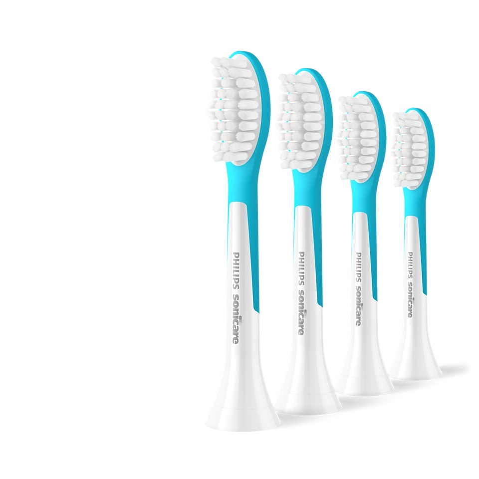 Pilt Philips | Replacement brush heads | HX6044/90 Sonicare For Kids7+ | Heads | For kids | Number of brush heads included 4 | White/Blue