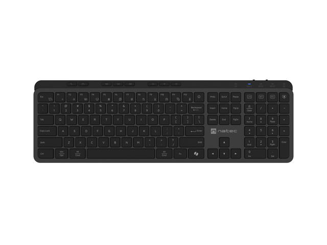 Pilt Natec Keyboard, Medusa, US Layout, X- Scissors Slim, Wireless, Black | Natec
