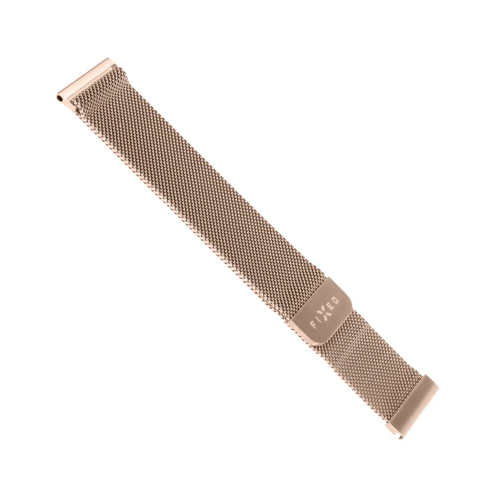 Pilt Fixed | Mesh Strap with Quick Release, 18mm, Stainless Steel Mesh Strap for Smartwatch | Gold
