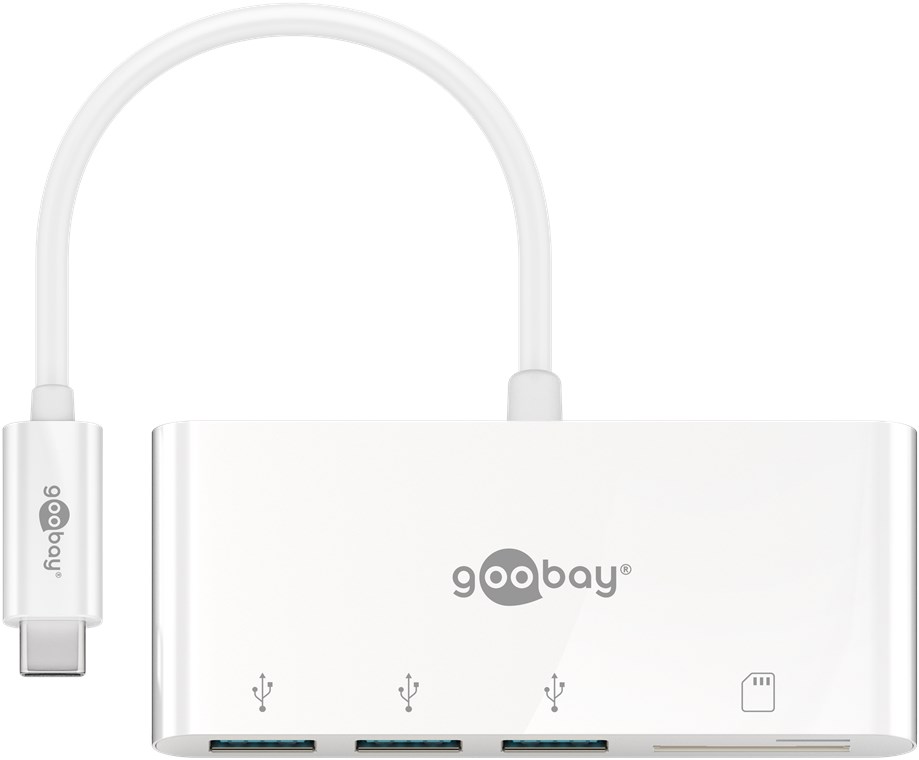 Pilt Goobay USB-C Multiport Adapter to 3x USB-A, Cardreader | 40759