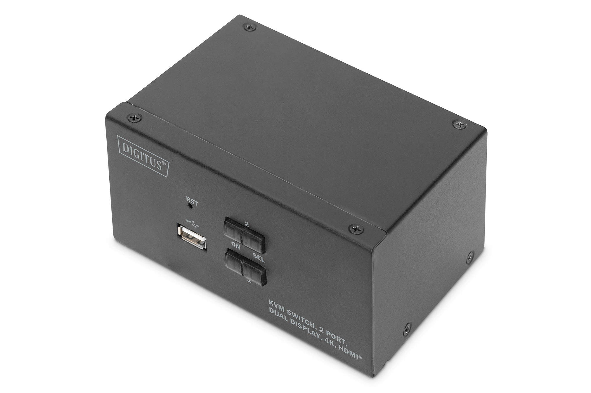 Pilt Digitus KVM Switch, 2 Port, Dual Display, 4K, HDMI | DS-12860