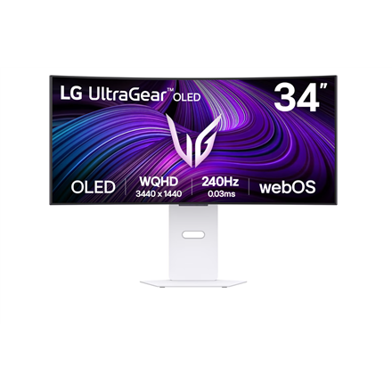Pilt LG 34GX90SA-W | 34 " | OLED | 21:9 | 240 Hz | 1 ms | 3440 x 1440 pixels | 250 cd/m² | HDMI ports quantity 2 | White
