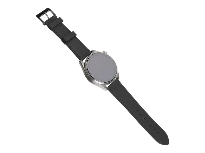 Pilt Fixed | Leather Strap with Quick Release 20mm for Smartwatch | Black