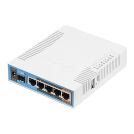 Pilt MikroTik | hAP ac | RB962UiGS-5HacT2HnT | 802.11ac | 2.4/5.0 | 1300 Mbit/s | 10/100/1000 Mbit/s | Ethernet LAN (RJ-45) ports 5 | MU-MiMO Yes | PoE in/out