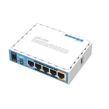 Pilt MikroTik | hAP ac lite | RB952Ui-5ac2nD | 802.11ac | 2.4/5.0 | 867 Mbit/s | 10/100 Mbit/s | Ethernet LAN (RJ-45) ports 5 | MU-MiMO Yes | PoE in/out