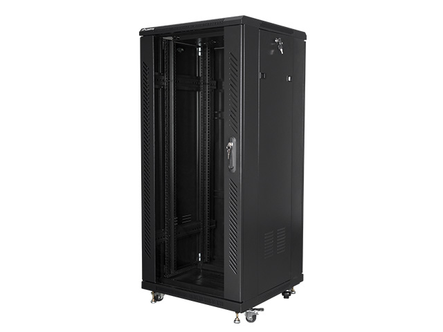 Pilt Lanberg | Rack cabinet 19" free-standing 27U/600x600 (flat pack) | FF01-6627-12B | Black
