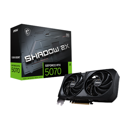 Pilt MSI GeForce RTX 5070 12G SHADOW 2X OC Bulk Pack | NVIDIA | 12 GB | GeForce RTX 5070 | GDDR7 | HDMI ports quantity 1 | PCI Express Gen 5