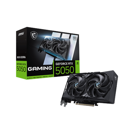 Pilt MSI GeForce RTX 5050 8G GAMING OC | NVIDIA | 8 GB | GeForce RTX 5050 | GDDR6 | HDMI ports quantity 1 | PCI Express Gen 5 x16 (uses x8)