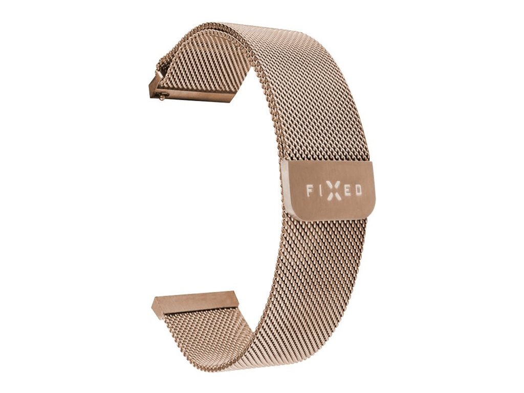 Pilt Fixed | Mesh Strap with Quick Release 20mm for Smartwatch | Rose gold