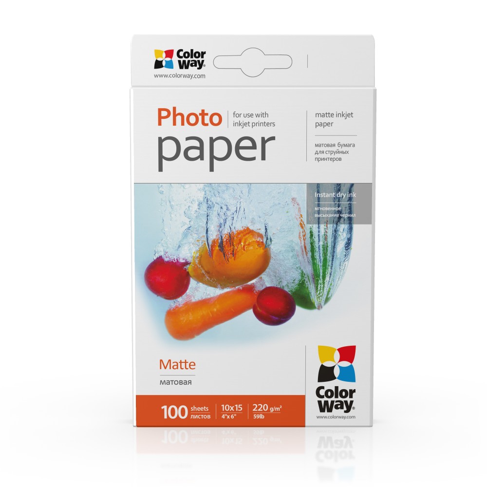 Pilt PM2201004R | White | 220 g/m² | 10 x 15 cm | Matte Photo Paper