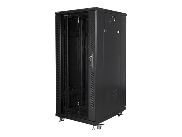 Pilt Lanberg | Rack cabinet 19" free-standing 27U/600x800 (flat pack) | FF01-6827-12B | Black