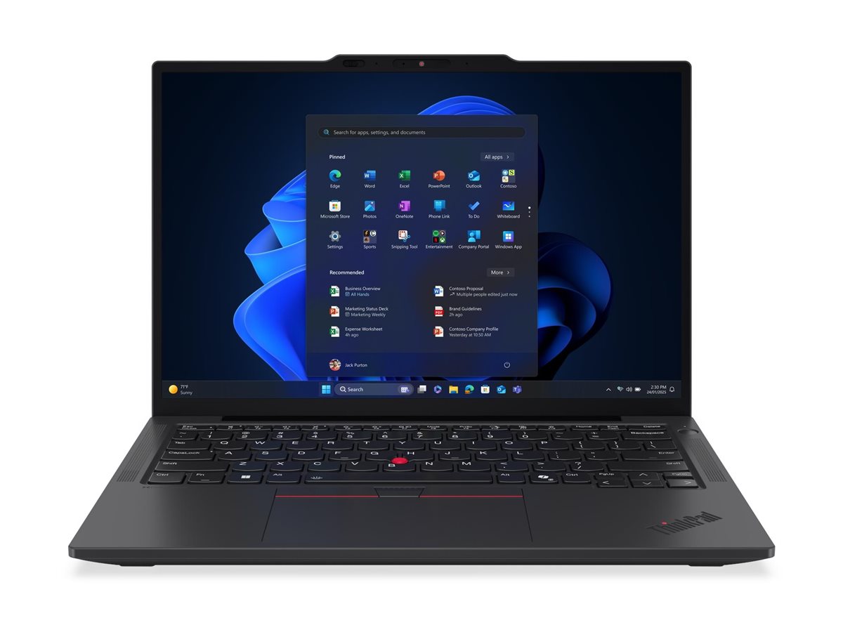 Pilt Lenovo ThinkPad X13 G6 Intel | Black | 13.3 " | IPS | WUXGA | 1920 x 1200 pixels | Intel Core Ultra 5 | 225U | 32 GB | Soldered LPDDR5x | Solid-state drive capacity 512 GB | Intel Graphics | Windows 11 Pro | 802.11be | Bluetooth version 5.4 | LTE Upgradable | Keyboard language English | Keyboard backlit | Warranty 36 month(s) | Battery warranty 12 month(s)