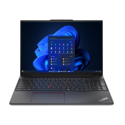 Pilt Lenovo | ThinkPad E16 | Black | 16 " | IPS | WUXGA | 1920 x 1200 pixels | Anti-glare | Intel Core U7 | 155H | 16 GB | SO-DIMM DDR5 | Solid-state drive capacity 512 GB | Intel Arc Graphics | Windows 11 Pro | 802.11ax | Bluetooth version 5.3 | Keyboard language English | Keyboard backlit | Warranty 24 month(s) | Battery warranty 12 month(s)