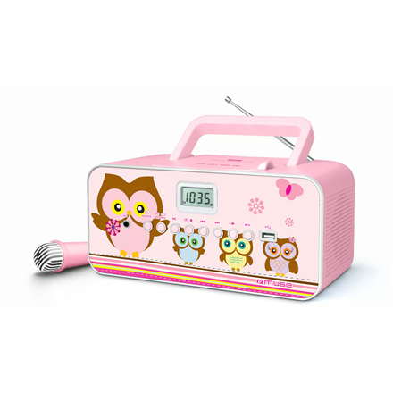 Pilt Muse | M-29KP | Portable radio CD/MP3 player with USB | 30 W | Pink/Image