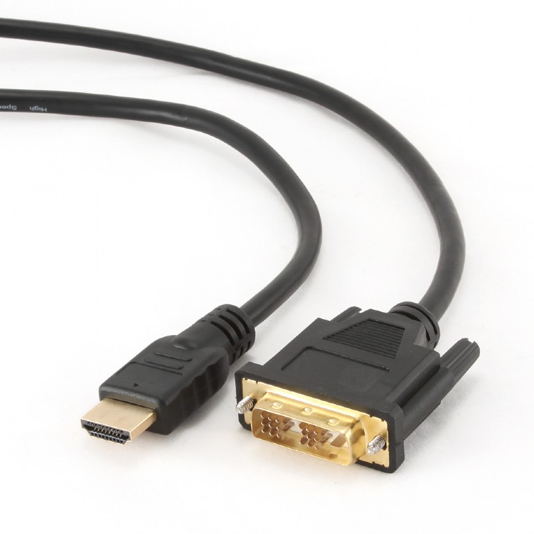 Pilt Gembird | HDMI to DVI cable (Single Link) | HDMI 19pin male | DVI 18+1pin male | HDMI to DVI-D | 0.5 m