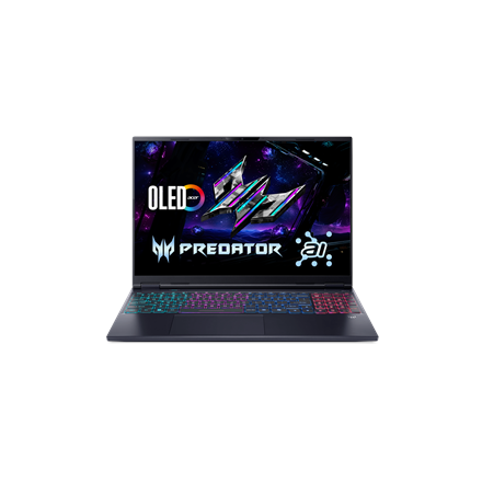 Pilt Acer | Predator Helios Neo 16S AI PHN16S-71-7556 | Abyssal Black | 16 " | OLED | WQXGA | 2560 x 1600 pixels | Intel Core U7 | 255HX | 16 GB | DDR5 | Solid-state drive capacity 1000 GB | NVIDIA GeForce RTX 5060 | GDDR7 | 8 GB | Windows 11 Home | 802.11ax | Bluetooth version 5.3 | Keyboard language US international | Keyboard backlit | Warranty 24 month(s)