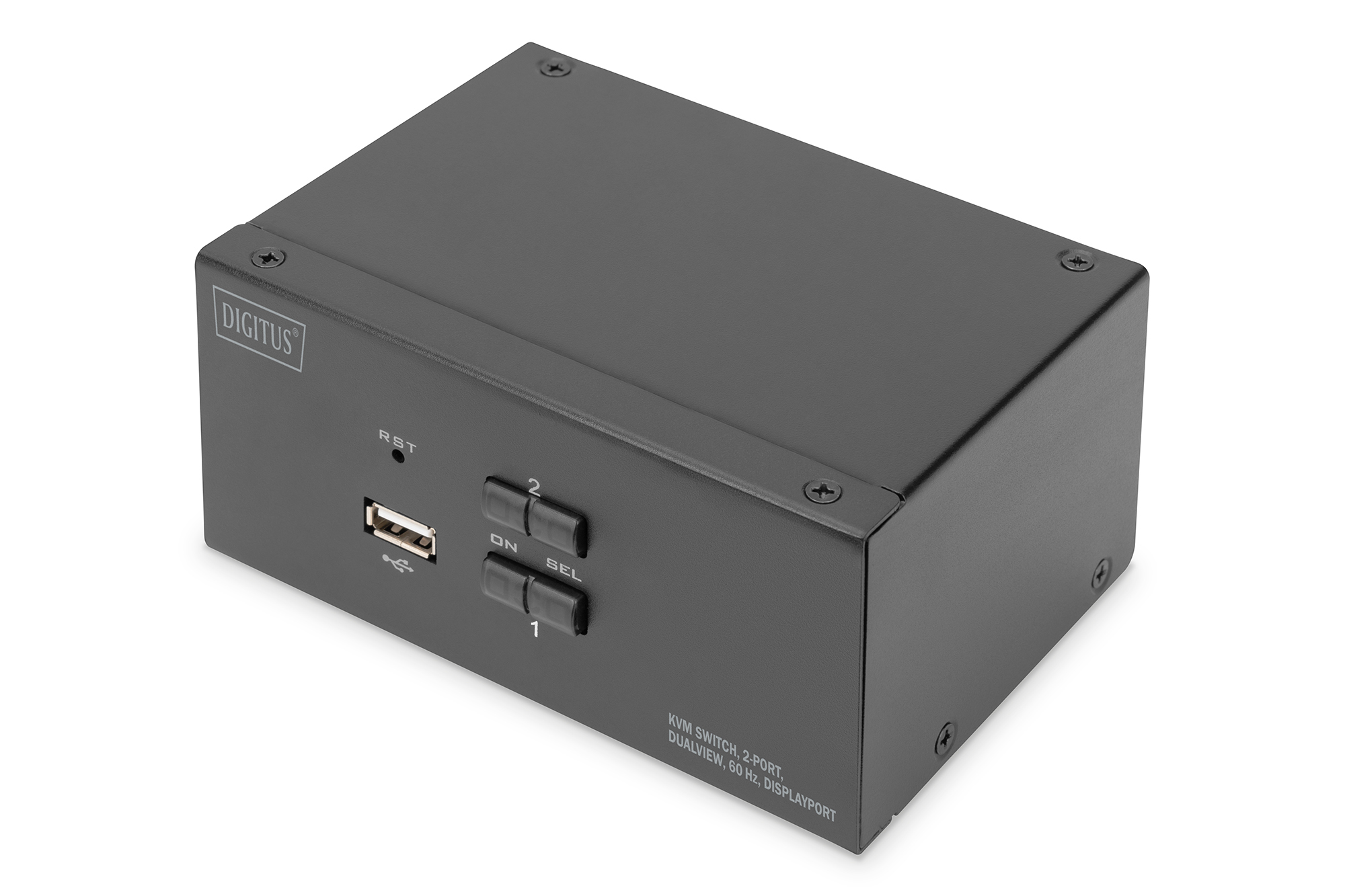Pilt Digitus KVM Switch, 2-Port, Dual Display, 4K, DisplayPort | DS-12862