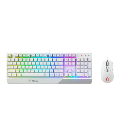 Pilt MSI | Vigor GK30 COMBO WHITE | Keyboard and Mouse Set | Wired | Mouse included | US | White | g