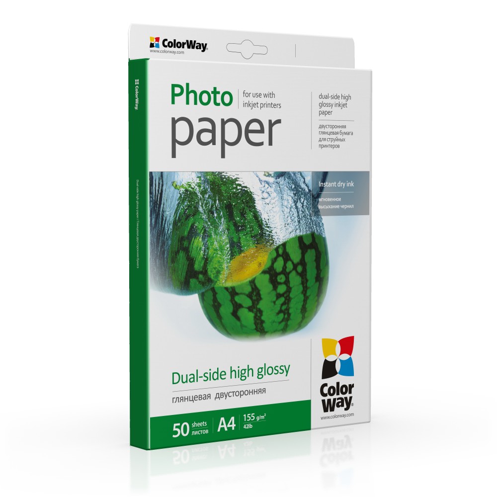 Pilt ColorWay Photo Paper, 50 sheets | 155 g/m² | A4 | Dual-side High Glossy