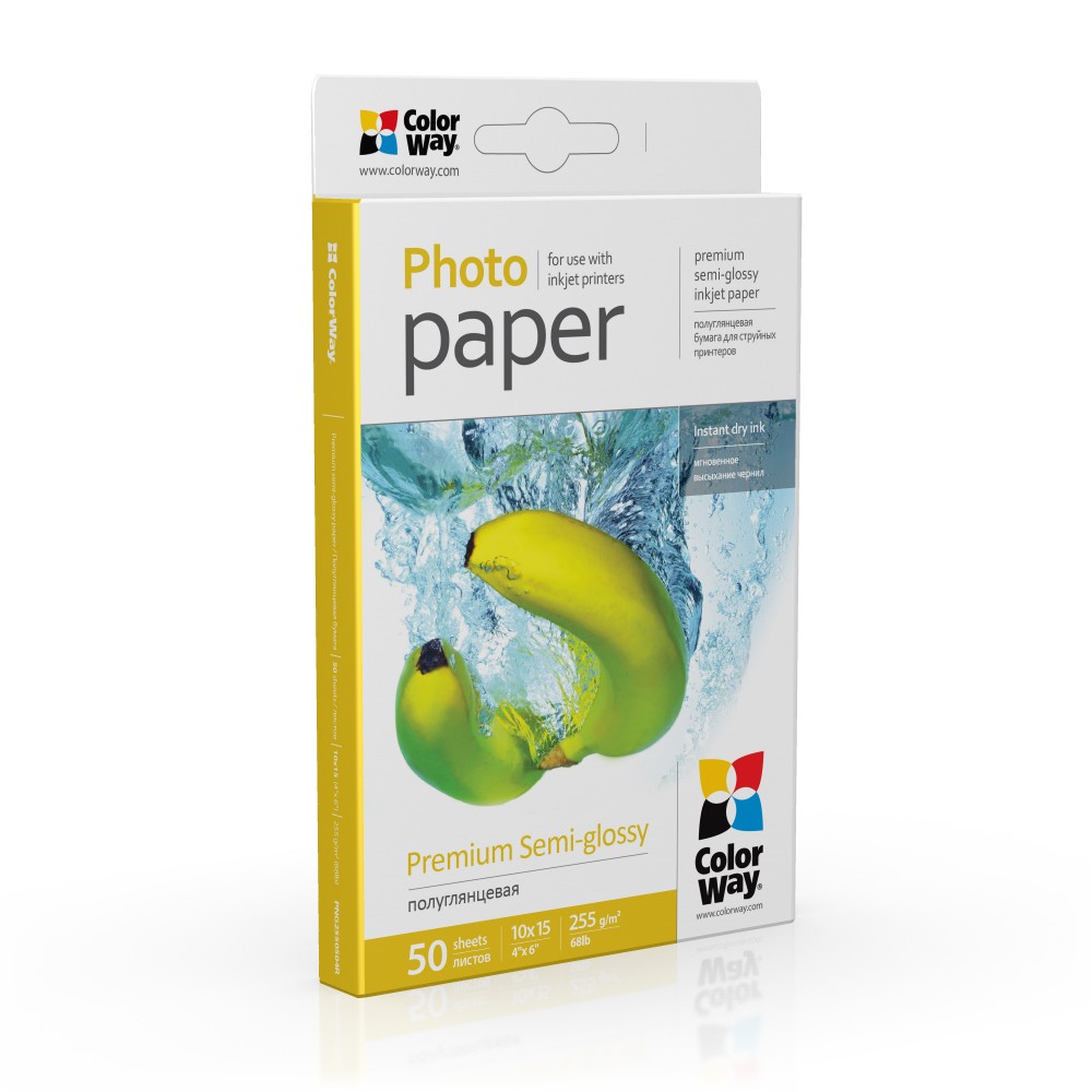 Pilt ColorWay Photo Paper, 50 sheets | 255 g/m² | 10x15 | Premium Semi-Glossy